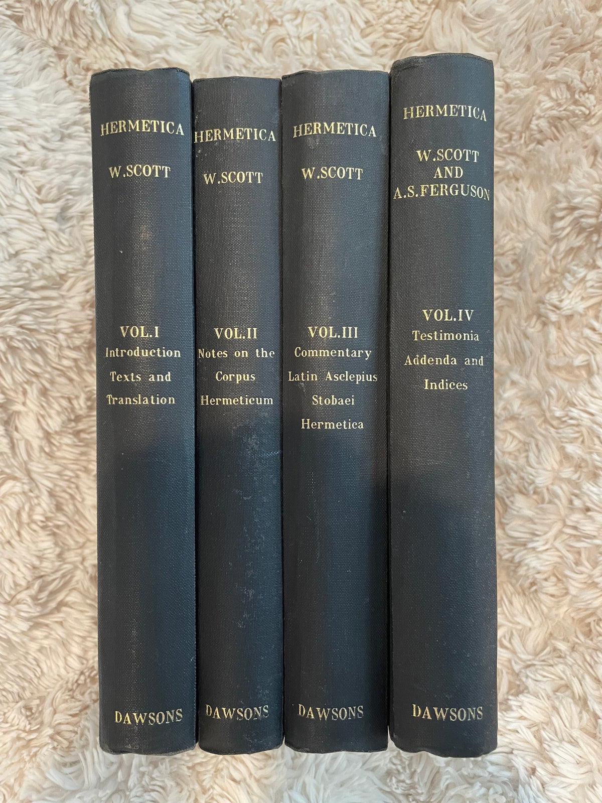 Hermetica — Walter Scott | Four-Volume Hardcover Set 1968