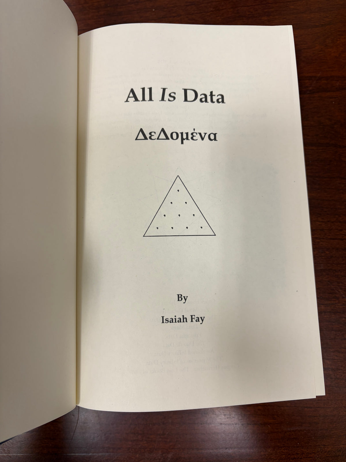 All Is Data — Isaiah Fay (2025, First Edition)