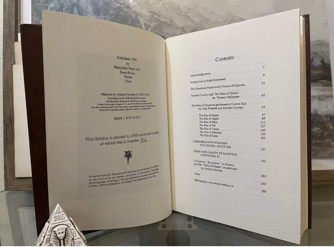 The Rites of Eleusis by Aleister Crowley (1990) | Numbered Limited Edition
