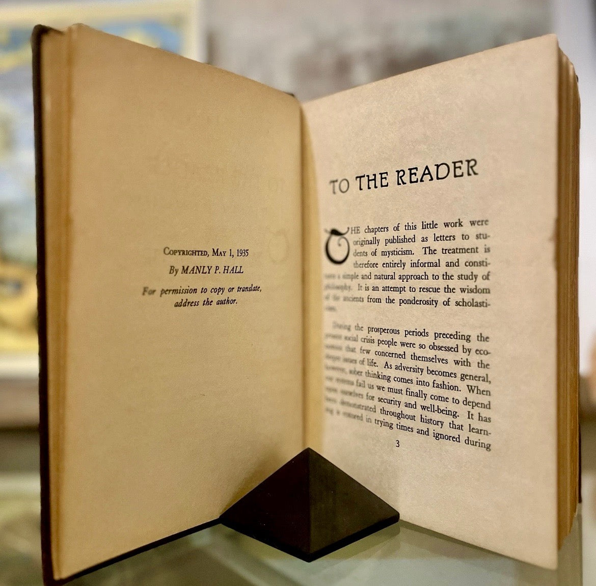 First Principles of Philosophy by Manly P. Hall (1935) | First Edition